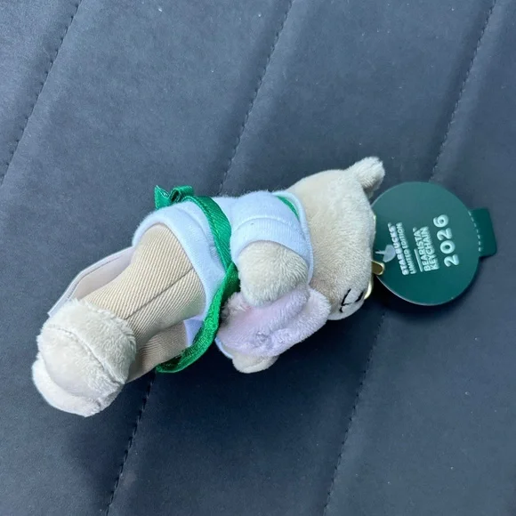 Starbucks Barista Bear with Pink Star Keychain Bag Charm - Picture 8 of 10